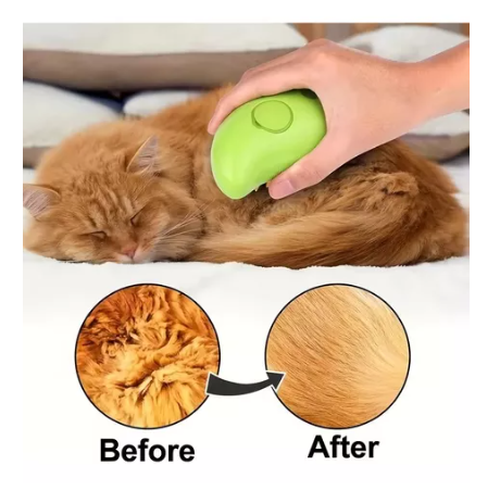 Cepillo Pelo Mascotas Recargable Vapor