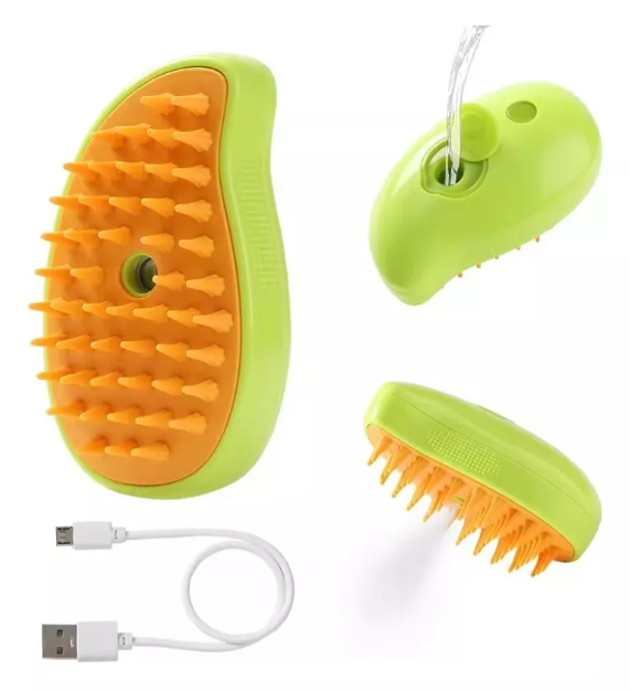 Cepillo Pelo Mascotas Recargable Vapor
