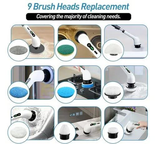 Cepillo de Limpieza Eléctrico 9 en 1 | Turbo Brush Inalámbrico - Envío Gratis Colombia