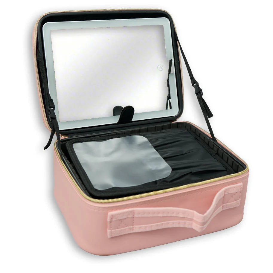ESTUCHE DE MAQUILLAJE INTELIGENTE CON ESPEJO DE LUZ LED