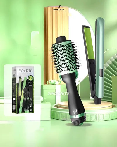 Combo Remington Plancha + Cepillo Secador color Aguacate