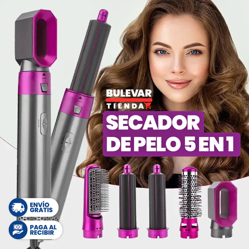Cepillo Eléctrico Secador Pelo 5 En 1
