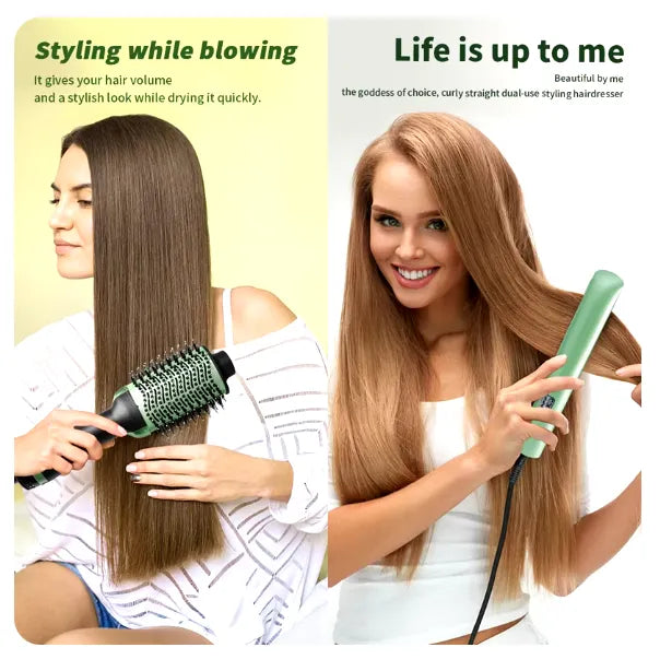 Combo Remington Plancha + Cepillo Secador color Aguacate